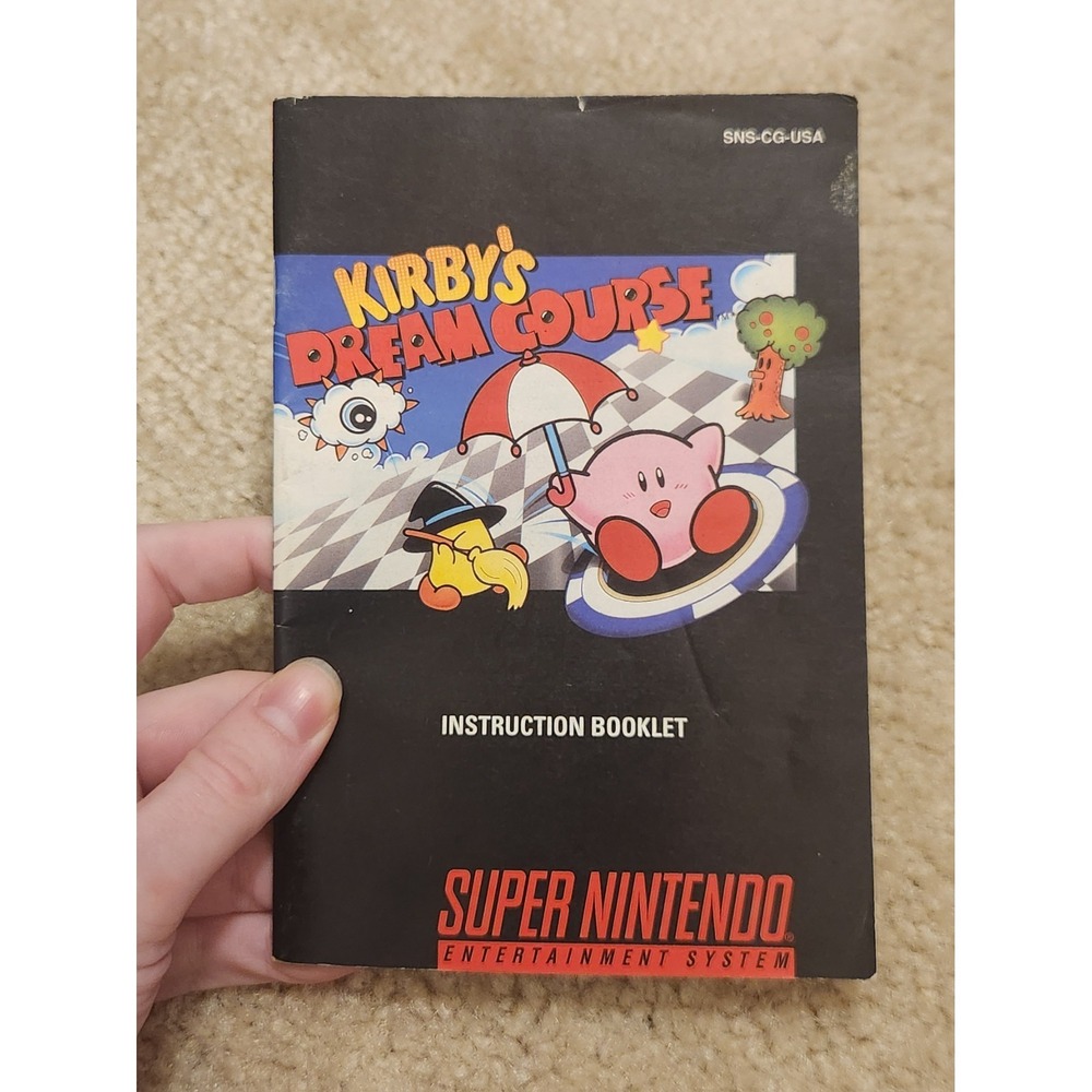 Kirby Drean Course SNES Manual Only